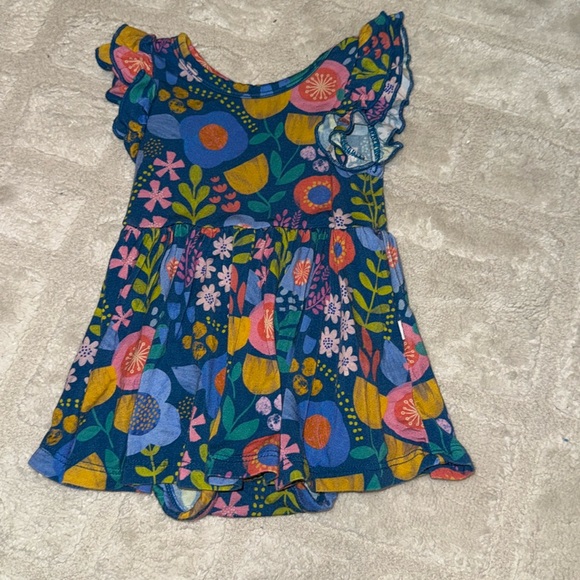 Little Sleepies Folk Floral Twirl Dress with bodysuit - Picture 1 of 3